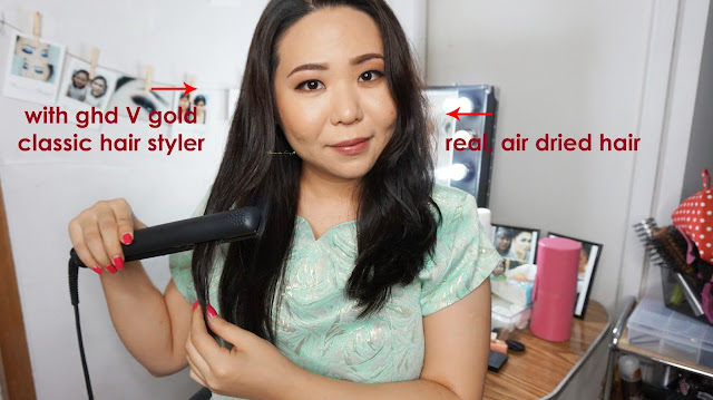 GHD V GOLD CLASSIC HAIR STYLER FROM GHD INDONESIA THE BEST HAIR STRAIGHTENER REVIEW ghd v gold classic series hair styler is the best hair styling tools in the world. It has gold ceramic plated that gives shine on the hair, it has an automatic on and off button, it adjust to your hair temperature so it wont damage them, it has 2 years guaranteed where they will replaced one full new product for free, it can make curl hair styles, it can straighten the hair or it can create a natural wave.