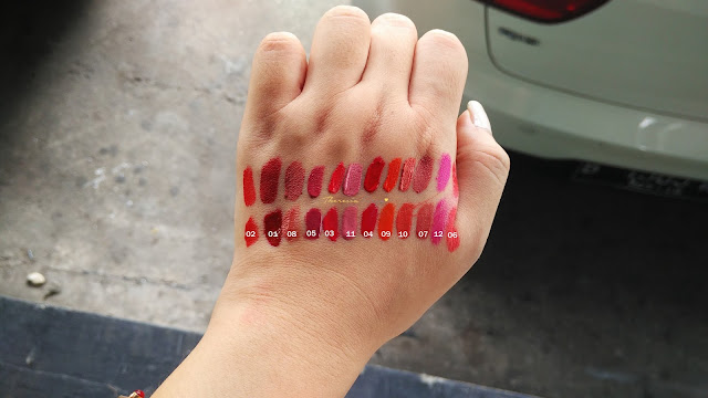 FULL 12 SARIAYU COLOR TREND 2016 DUO LIP COLOR REVIEW AND SWATCHES. a combination of glossy and matte result in one with a strong staying power and not transferable to another surface. High color intensity on the lips and mositurizing.
