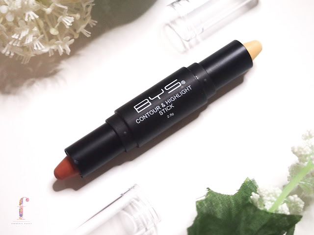 BYS Creme foundation has a high coverage. It melts and settle into the skin quickly leaving a matte finish, it blends easily and it is also build able. BYS contour and highlight stick has a very natural warm undertone color that give a very natural bronze sculpted look. It blends easily, has a medium pigmentation and build able. BYS Cosmetics Indonesia is very affordable if you are in a budget