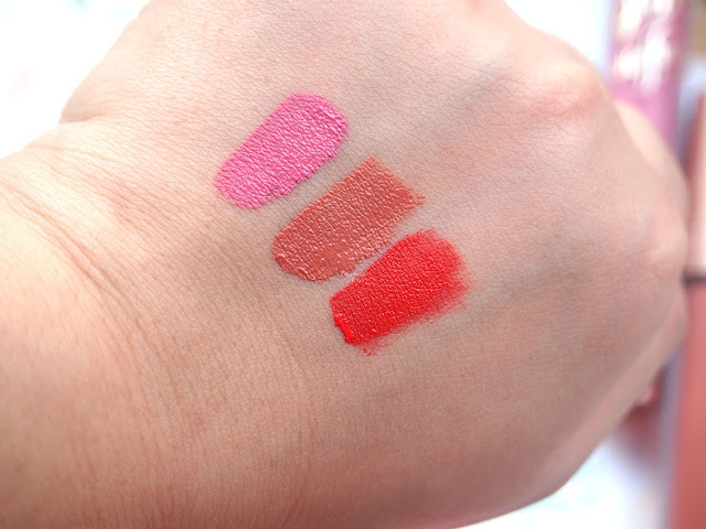 Beauty Story Chiffon Lip Matte in Hello Pink, Taupe Chart and Vavavoom! Each cost around IDR 95.000. It is lightweight on the lips, pigmentation is high for a local brand and it spreads evenly leaving no streaks. However, longevity is not that amazing.