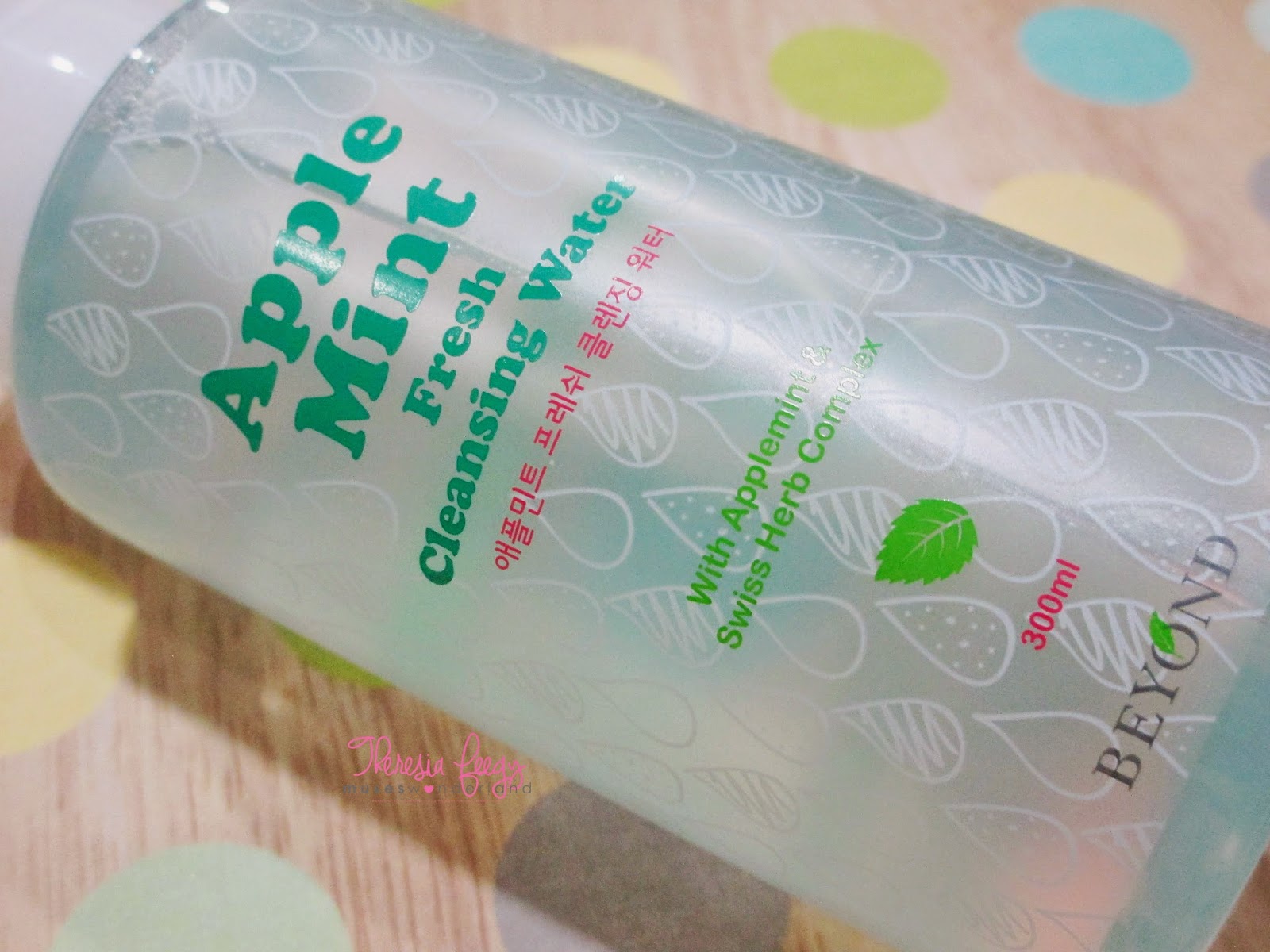 BEYOND APPLE MINT FRESH CLEANSING WATER WITH APPLEMINT AND SWISS HERB COMPLEX REVIEW, TESTED AND RESULTS top cleanser korean for oily acne prone skin, top cleanser for oily acne prone skin