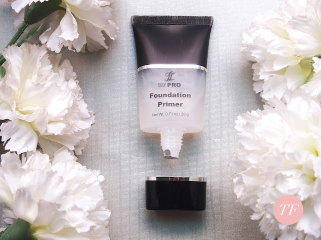 LT PRO FOUNDATION PRIMER. It doesnt really meet my expectation. It is pretty watery for a primer, it doesnt have the power to cover the pores however, it helps with the makeup to stay longer, it is easy to blend and spread, it finishes matte quickly and you only need a pea size for the whole face. 