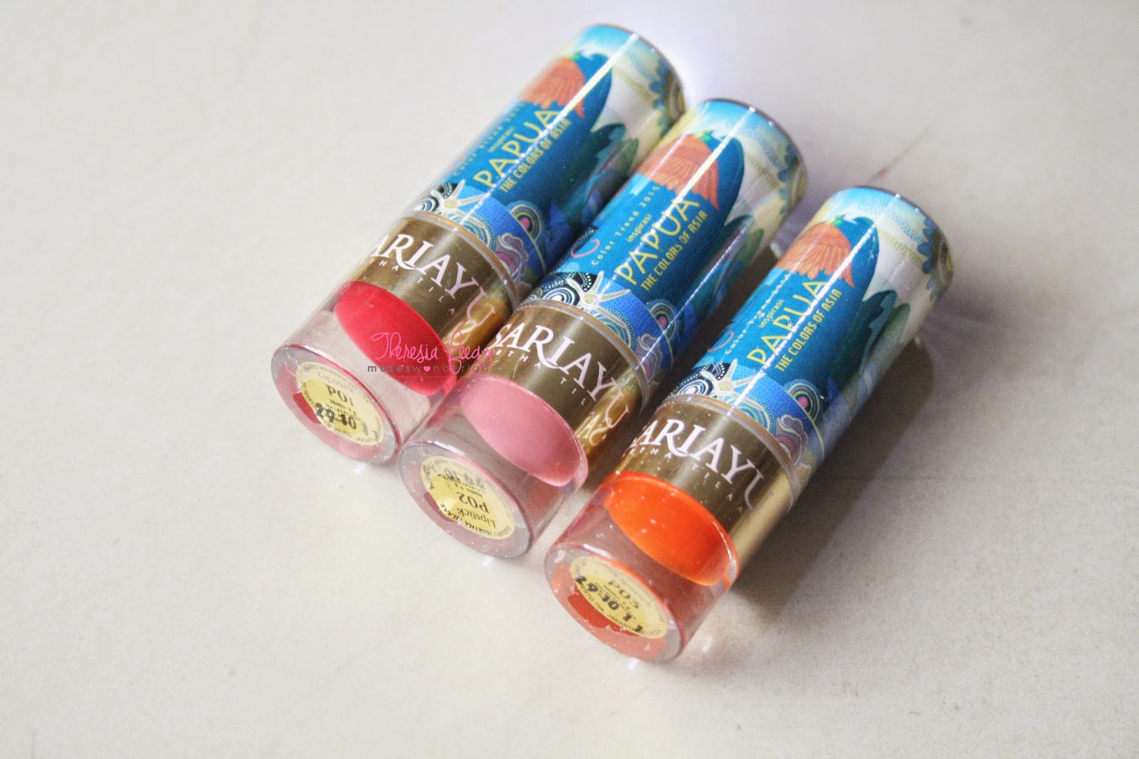 SARIAYU COLOUR TREND 2015: INSPIRASI PAPUA REVIEW (EYESHADOW #P02 #P03 / LIPSTICK #P01 #P02 #P03)