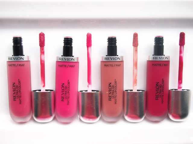 REVLON ULTRA HD MATTE LIP COLOR REVIEW & SWATCHES Revlon Ultra HD Matte Lip Color in HD Devotion (a more muted pink shade), HD Temptation (a brighter pink shade), HD Seduction (the most nude shade among the range, perfect for smokey look) and HD Passion (a dark red with blue undertone). it has a high pigmentation of color, the soft buttery texture that glides and spread easily on the lips, the shape that is easy to hold BUT i dont like the scent.
