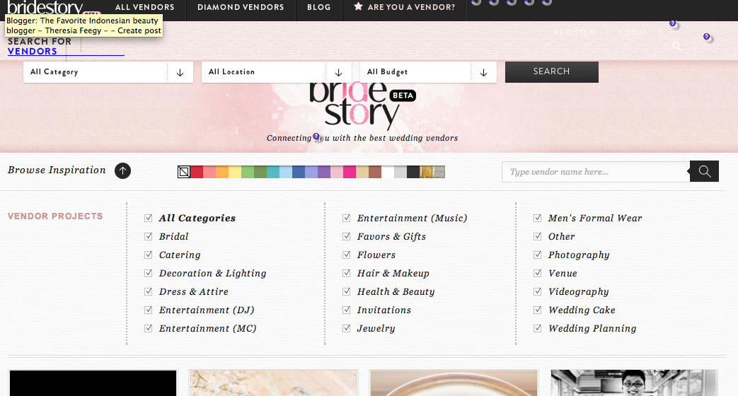 BRIDESTORY: VENDORS, INSPIRATION AND WEDDING SITE
