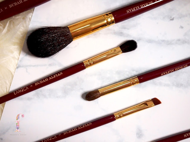 LAMICA X BUBAH ALFIAN MAKEUP BRUSH SET REVIEW Lamic x Bubah Alfian makeup limited brush set. A very affordable set with a high quality brushes that are often used by Bubah himself, perfectly crafted for beginners and professionals in makeup industry, together with a soft yet dense bristles that picks up products and spread them smoothly without fall out to give a good color pay off on the skin.